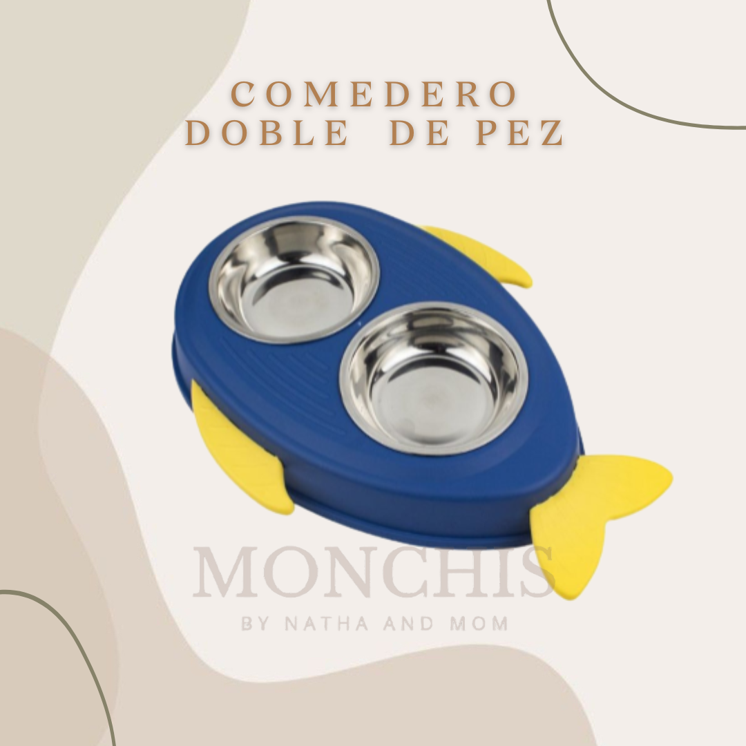 COMEDERO DOBLE  DE PEZ
